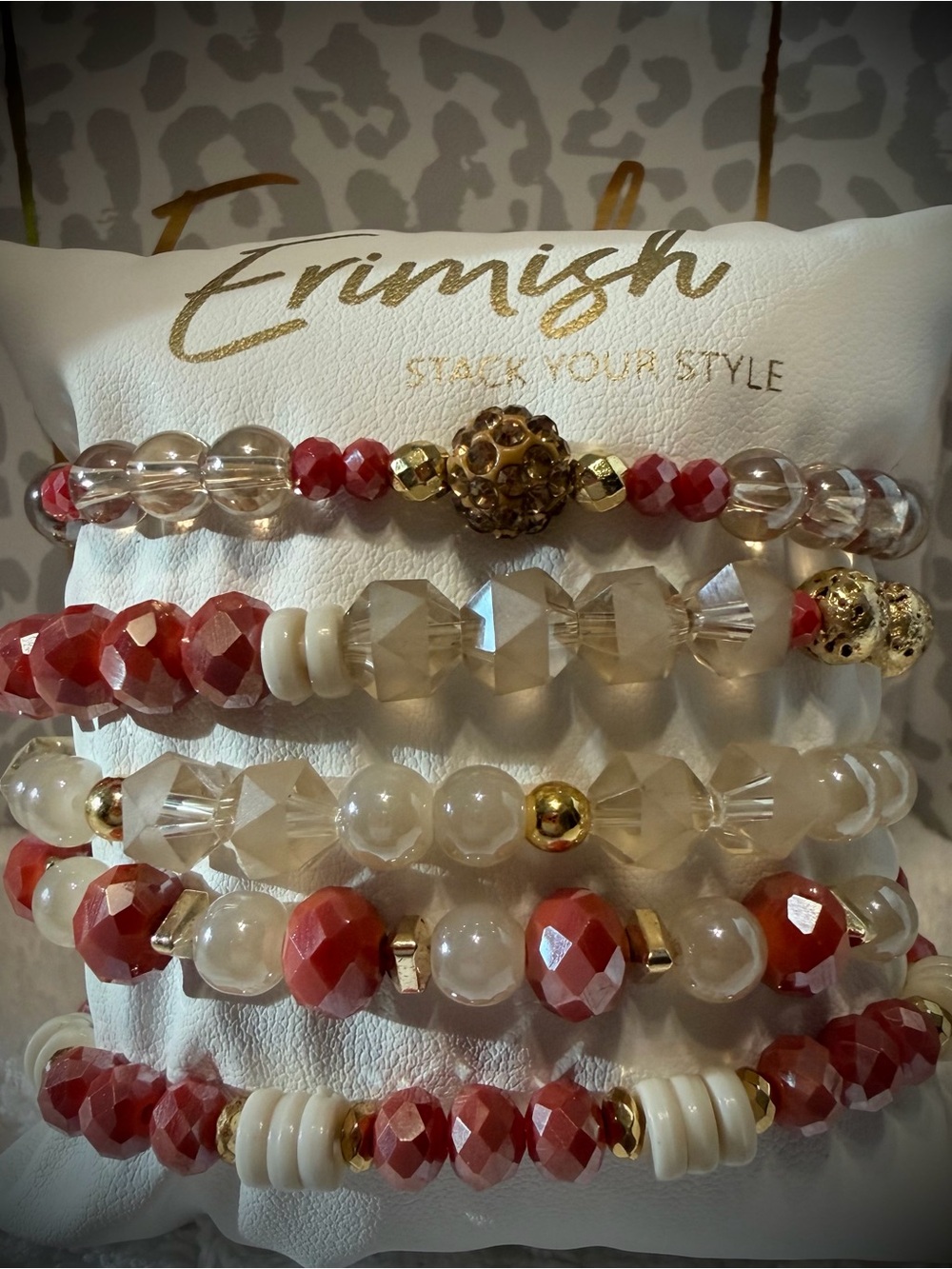 New ERIMISH Bracelets - 5 Pc -Coral - Custom Regular, Kids or Extended